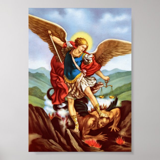 St Michael Archangel San Miguel Arcangel Poster (Framsidan)