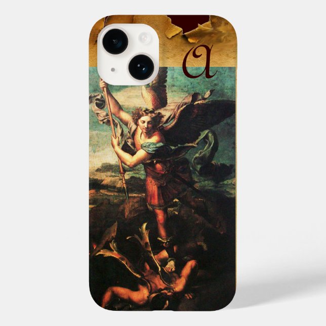 St MICHAEL ARCHANGEL VANGUISHING SATAN Monogram (Baksida)