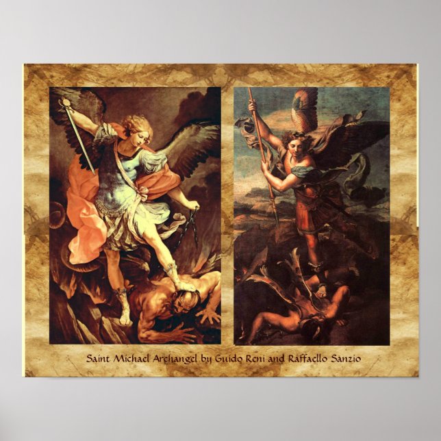St MICHAEL ARCHANGEL VANGUISHING SATAN Poster (Framsidan)