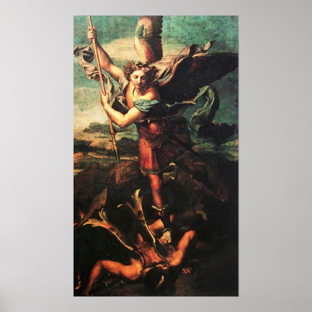 St MICHAEL ARCHANGEL VANGUISHING SATAN Poster (Framsidan)