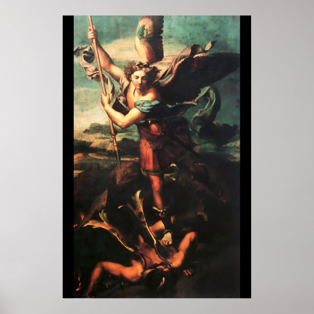 St MICHAEL ARCHANGEL VANGUISHING SATAN Poster (Framsidan)
