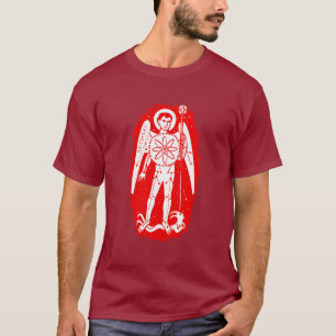 St Michael ärkeängel av atomen T-shirt