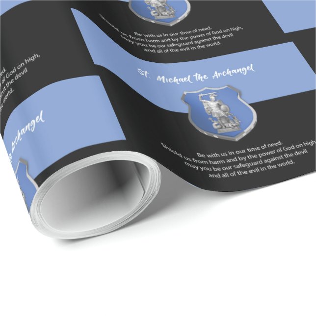 St. Michael Ärkeängel Bönen Tänker på Dig Presentpapper (Rullad Hörn)
