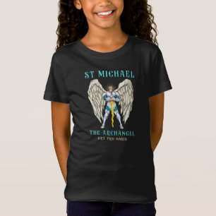 St Michael Ärkeängel Katolsk Bön Barn T-Shirt