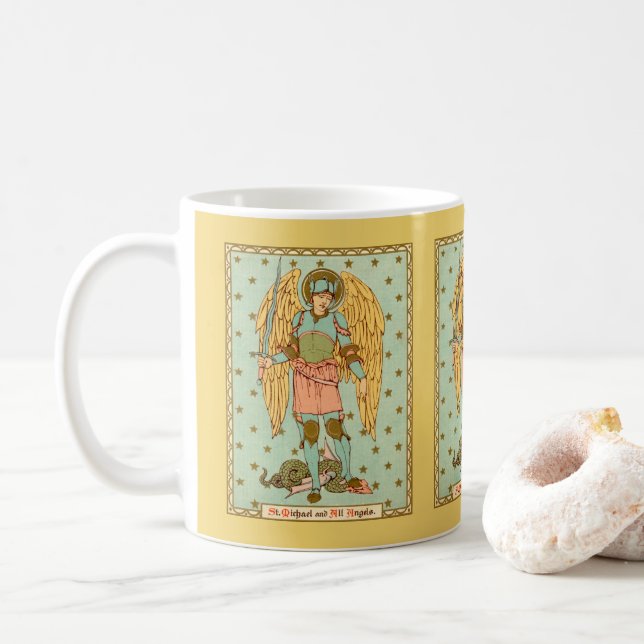 St. Michael ärkeängel (RLS 12) Kaffe kopp 3 (Med munk)