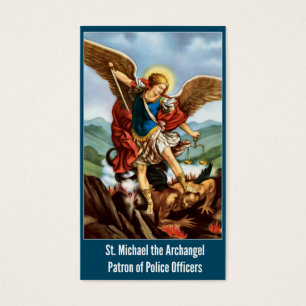 St Michael ärkeängelbönpolisen Visitkort