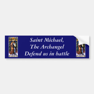 St Michael ärkeängelmålat glassfönstret Bildekal