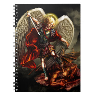 St Michael ärkeängeln Anteckningsbok Med Spiral