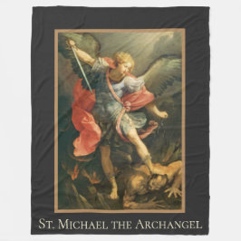 St Michael ärkeängeln försvarar oss i strid Fleecefilt