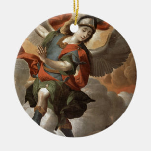 St Michael ärkeängeln Julgransprydnad Keramik