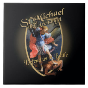ST MICHAEL ÄRKEÄNGELN KAKELPLATTA