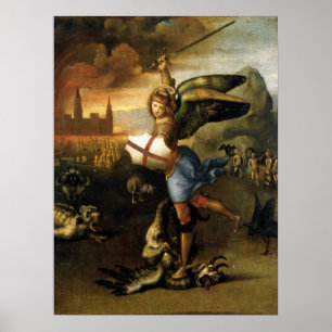 St Michael ärkeängeln - Raphael Poster