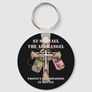 St Michael ärkeängeln - skydda våra soldater Nyckelring