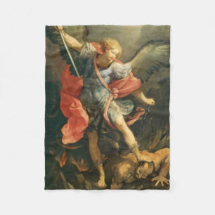 St Michael ärkeängeln som besegrar djävulen Fleecefilt