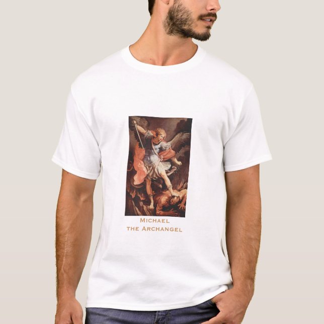 St Michael ärkeängeln vid Reni T-shirt (Framsida)