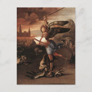 St. Michael av Raphael Postcard Vykort