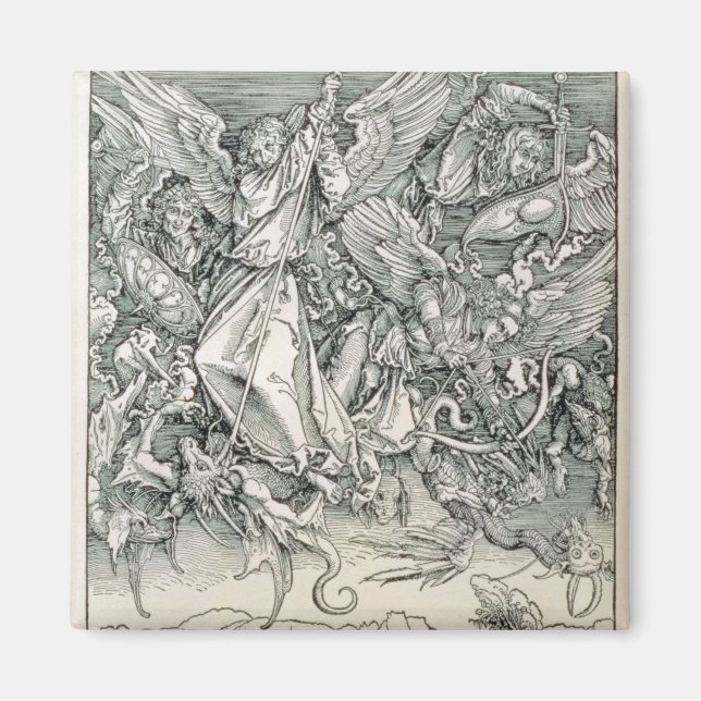 St. Michael Battling med Dragon Magnet (Framsidan)