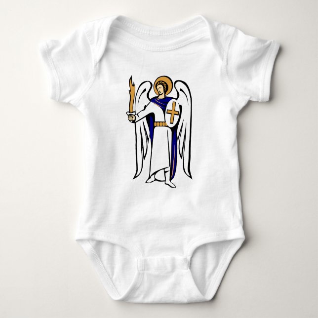 St Michael begynna ranka med bönen på omvänt T Shirt (Framsida)
