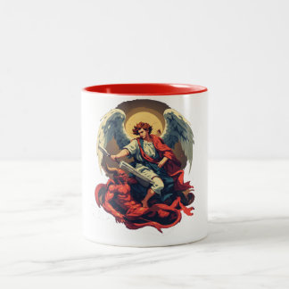 St Michael Besegrar Djävulen Kaffe Mugg