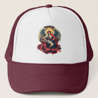 St Michael Besegrar Djävulen Lastbilschaufför Keps