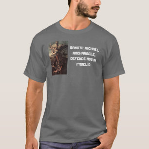 St. Michael Classic Art Latin Prayer T Shirt