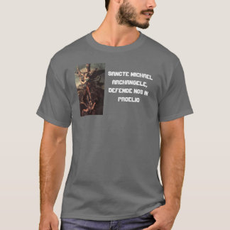St. Michael Classic Art Latin Prayer T Shirt