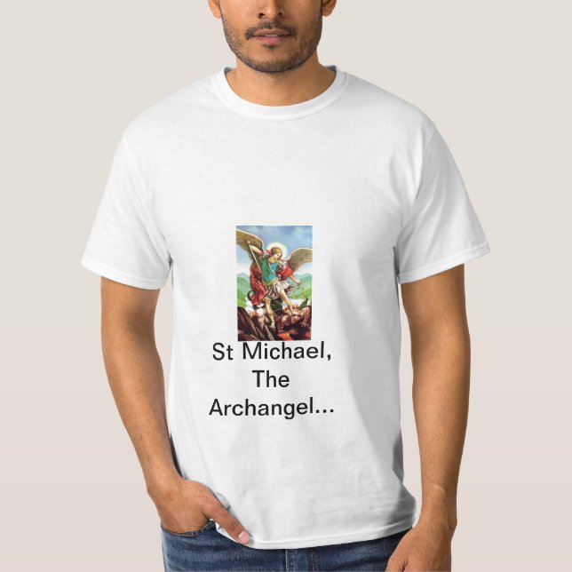 St Michael den ärke- ängeln T-shirt (Framsida)