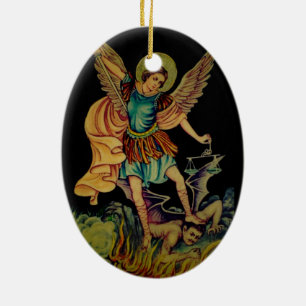 St Michael den hängande prydnaden för ärkeänge Julgransprydnad Keramik