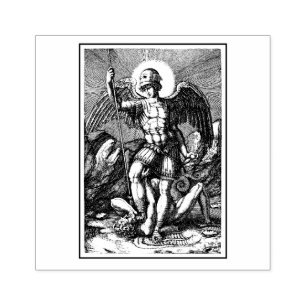 St. Michael den katolska Religiösan Archangel Stämpel