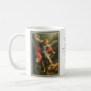 St Michael den kraftiga bönen för ärkeängel Kaffemugg