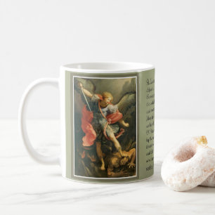 St Michael den kraftiga bönen för ärkeängel Kaffemugg