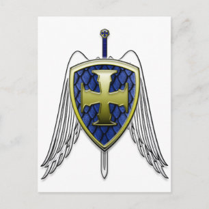 St Michael - Dragon Shield Vykort