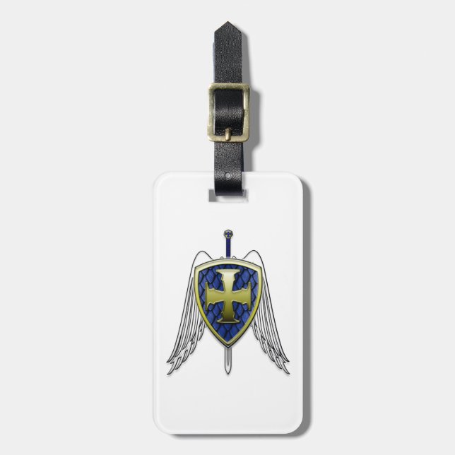 St Michael - drakefjäll skyddar Bagagebricka (Vertikal Framsida)