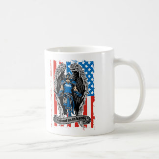 St Michael försvarar oss i stridpolis Kaffemugg