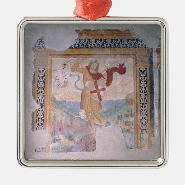 St Michael (fresco) Julgransprydnad Metall (Framsidan)