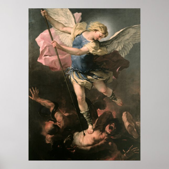 St. Michael, Luca Giordano (Fa Presto) Poster (Framsidan)