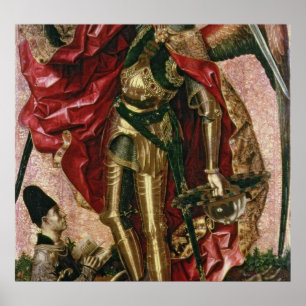 St. Michael och Dragon Poster