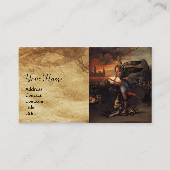 St Michael och Dragon Visitkort (Framsida)