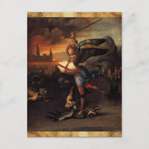 St Michael och Dragon Vykort
