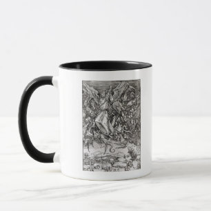 St Michael och draken, från en latin Mugg