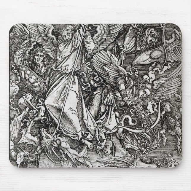 St Michael och draken, från en latin Musmatta (Framsidan)