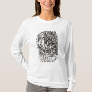 St Michael och draken, från en latin Tee Shirt