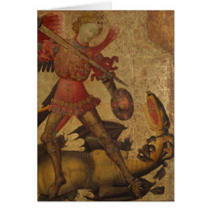 St Michael och draken Hälsningskort