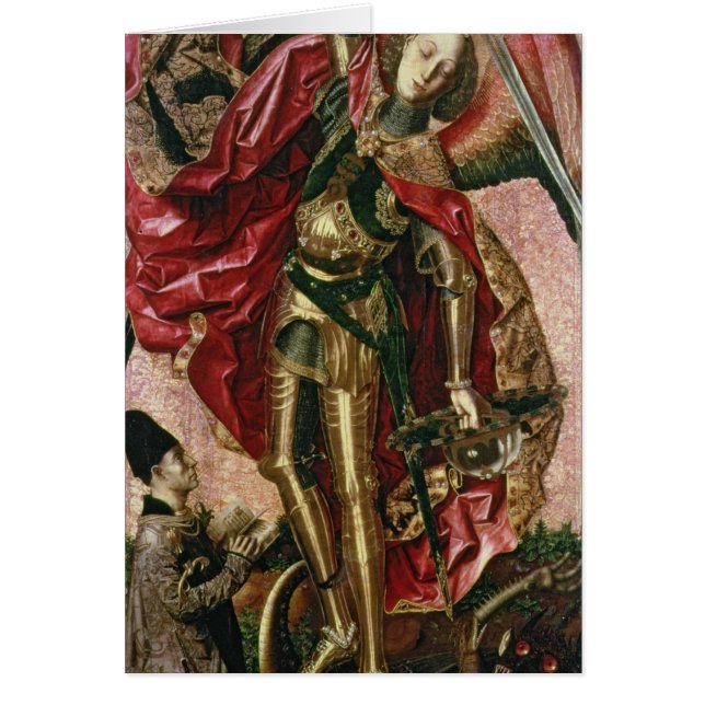 St Michael och draken Hälsningskort (Framsidan)