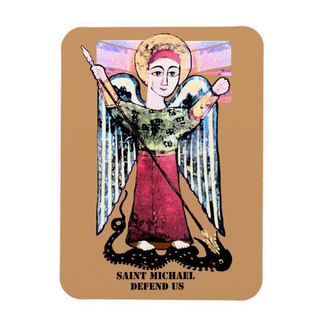 St Michael och draken Magnet (Vertikal)