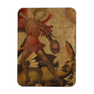 St Michael och draken Magnet