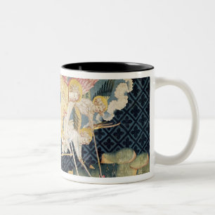 St Michael och hans änglar som slåss draken Två-Tonad Mugg