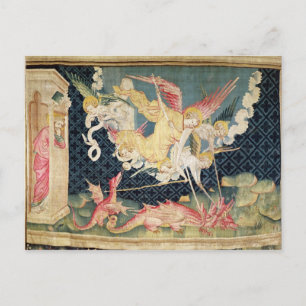 St. Michael och hans änglar som slåss mot draken Vykort