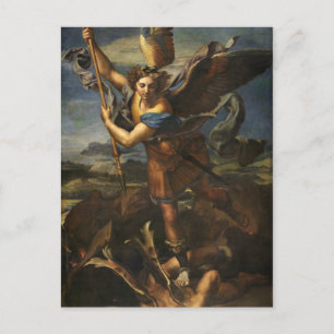St. Michael och Satan - Raphael Vykort