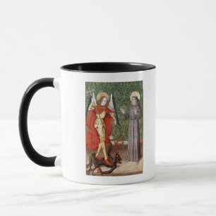 St Michael och St Francis av Assisi, c.1480 Mugg